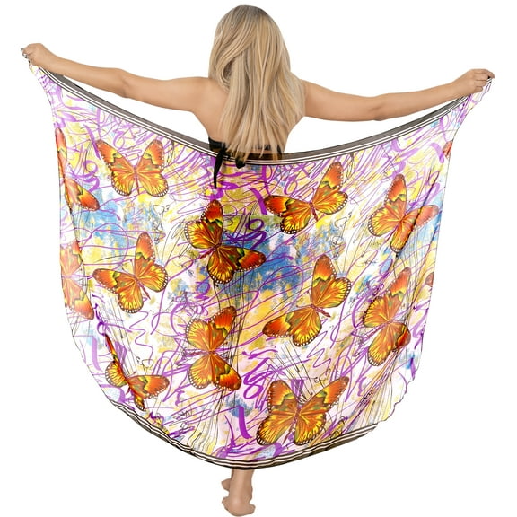 HAPPY BAY Women's Bikini Wraps Beach Wrap Swimwear Cover up Skirt Bathing suit Swimsuit Sarong Coverups for Women One Size Violet, Butterfly