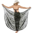 thumbnail image 1 of HAPPY BAY Women's Bikini Wraps Beach Wrap Swimwear Cover up Skirt Bathing suit Swimsuit Sarong Coverups for Women One Size Zebra Skin, Black, 1 of 5