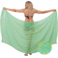 thumbnail image 1 of HAPPY BAY Women's Bikini Wraps Sarong Cover up Wrap Skirt Bathing suit Swimwear Swimsuit Beach Coverup for Women One Size Ethnic, Green, 1 of 4