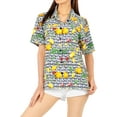 thumbnail image 1 of HAPPY BAY Women's Blouse Tops Summer Hawaiian Tie up Shirts S Rose Floral, Yellow, 1 of 5