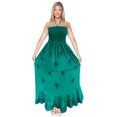 thumbnail image 1 of HAPPY BAY Women's Bodycon Tube Top Maxi Evening Frill Dress Strapless Dresses for Women One Size ivy Turquoise Green_C727, 1 of 3