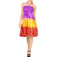 thumbnail image 1 of HAPPY BAY Women's Boho Beach Smocked Mini Swing Dress Tube Top Strapless Dresses for Women One Size Purple, Tie Dye, 1 of 4