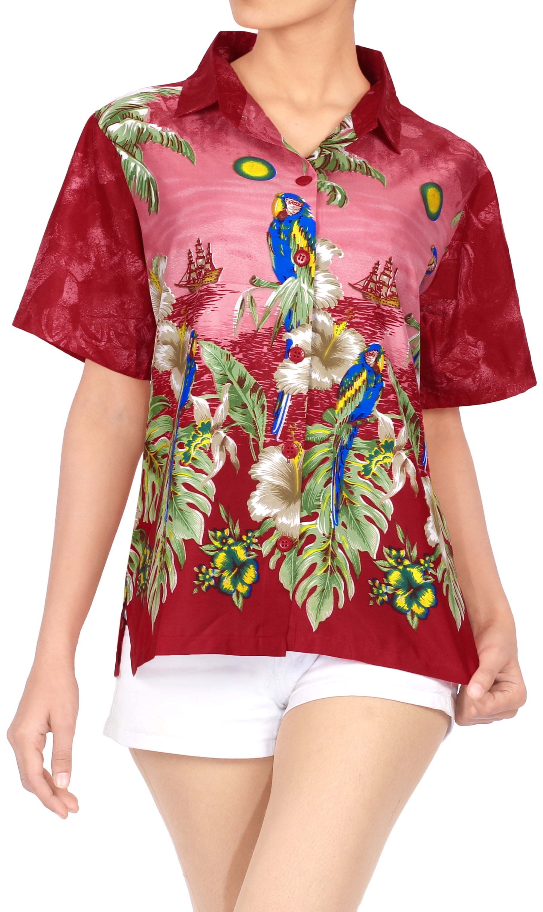 HAPPY BAY Women's Button Down Blouses Funky Vacation Button up Casual — free download