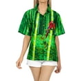 thumbnail image 1 of HAPPY BAY Women's Casual Beach Hawaiian Blouse Shirt Dressy Blouses Button Down Short Sleeve Dress Tops Tee Shirts T Shirts for Women S Bamboos, Green, 1 of 6
