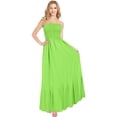 thumbnail image 1 of HAPPY BAY Women's Casual Tube Top Maxi Frill Dress Summer Beach Strapless Dresses for Women One Size Lime, Solid, 1 of 4