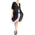 thumbnail image 1 of HAPPY BAY Women's Chiffon Summer Beach Open Front Holiday Kimono Beachwear Duster Cardigans XL-XXL Jet Black_AB788, 1 of 3