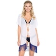 thumbnail image 1 of HAPPY BAY Women's Chiffon Summer Beach Open Front Holiday Kimono Beachwear Duster Cardigans for Women XL-XXL Aqua_AB789, 1 of 5
