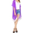thumbnail image 1 of HAPPY BAY Women's Chiffon Summer Beach Open Front Maternity Beachwear Duster Kimono Cardigan XL-XXL Lavender_AB736, 1 of 4