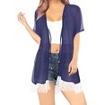 thumbnail image 1 of HAPPY BAY Women's Chiffon Summer Beach Open Front Maternity Beachwear Duster Kimono Cardigan XL-XXL Navy_AB747, 1 of 5