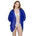 thumbnail image 1 of HAPPY BAY Women's Chiffon Summer Beach Open Front Vintage Kimono Beachwear Duster Cardigans M Royal, Solid, 1 of 5