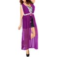 thumbnail image 1 of HAPPY BAY Women's Chiffon Summer Open Front Soft Beach Beachwear Duster Kimono Cardigan M-L Royalty Purple_AB930, 1 of 6