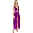 thumbnail image 1 of HAPPY BAY Women's Chiffon Summer Open Front Soft Beach Beachwear Duster Kimono Cardigan M-L Royalty Purple_AB930, 1 of 5