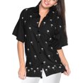thumbnail image 1 of HAPPY BAY Women's Classic V-Neck Blouse Tops Simple Shirt XXL plus-size Black_X508, 1 of 4