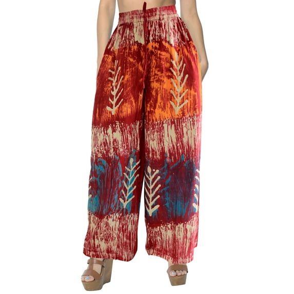 HAPPY BAY Women's Comfy Lounge Pajama Pants Sleepwear Bottoms XL Maroon_J801