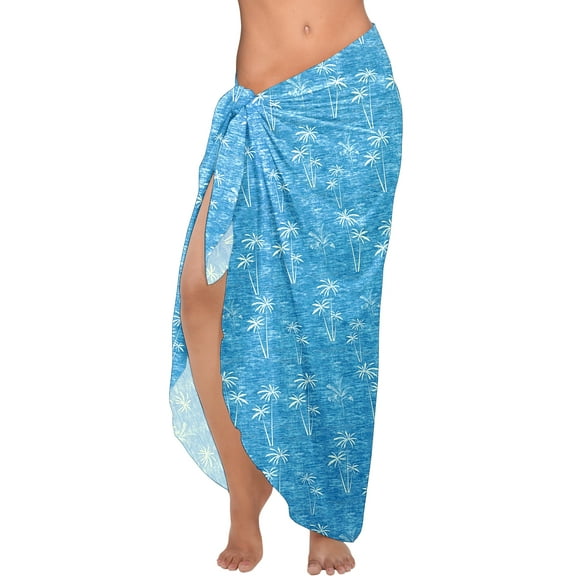 HAPPY BAY Women's Coverups Summer Wraps Bikinis Swim Cover up Swimwear Pareos Beach Sarong Beachwear Pareo for Women One Size Dodger, Palm Tree