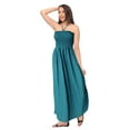 thumbnail image 1 of HAPPY BAY Women's Flare Tube Top Maxi Evening Slit Dress Strapless Dresses for Women One Size Mary Blue_U516, 1 of 2