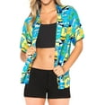 thumbnail image 1 of HAPPY BAY Women's Hawaiian Shirts For Women Button Down Summer Short Sleeve Blouses Vacation Fashion Beach Holidays Womens Top L Ocean, Dolphin, 1 of 5