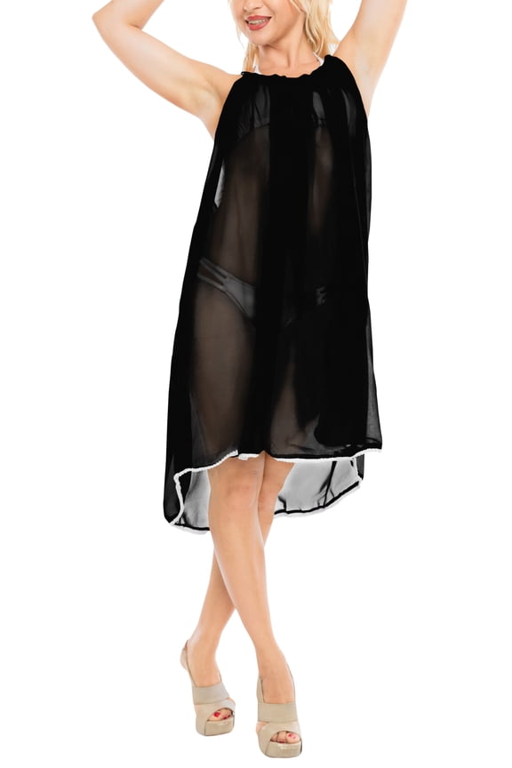 Women's Honeymoon Babydoll Lingerie Slip Dress 1X-2X Black-AC70