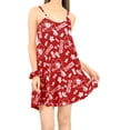 thumbnail image 1 of HAPPY BAY Women's Honeymoon Lounge Dress Slip Chemise 00 Red-AC45, 1 of 4