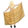 thumbnail image 1 of HAPPY BAY Women's Long Vacation Sarongs Coverups Beachwear Pareo Swimwear Summer Bikinis Swim Cover up Wraps Beach Skirts for Women One Size Buttercup, Floral, 1 of 3