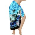 thumbnail image 1 of HAPPY BAY Women's Long Vacation Sarongs Coverups Beachwear Pareo Swimwear Summer Bikinis Swim Cover up Wraps Beach Skirts for Women One Size Lapis, Tropical, 1 of 5