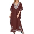 thumbnail image 1 of HAPPY BAY Women's Loungewear Oversize Caftan Long Muumuu Nightgown 2X-3X Violet-AC471, 1 of 5