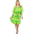 thumbnail image 1 of HAPPY BAY Women's Loungewear Oversize Caftan Mini Casual Sundress 2X-3X Green, Palm Tree, 1 of 3