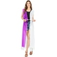 thumbnail image 1 of HAPPY BAY Women's Open Front Fashion Kimono Duster Cardigans M-L Snow White_AB807, 1 of 5