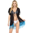 thumbnail image 1 of HAPPY BAY Women's Open Front Holiday Kimono Duster Cardigans XL-XXL Charcoal_AB731, 1 of 4