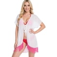thumbnail image 1 of HAPPY BAY Women's Open Front Holiday Kimono Duster Cardigans XL-XXL Raspberry-AB786, 1 of 5