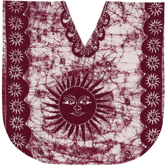 HAPPY BAY Women's Oversize Caftan Mini Loungewear Tunics Dashiki House Dresses for Women 2X-3X Maroon-Y19