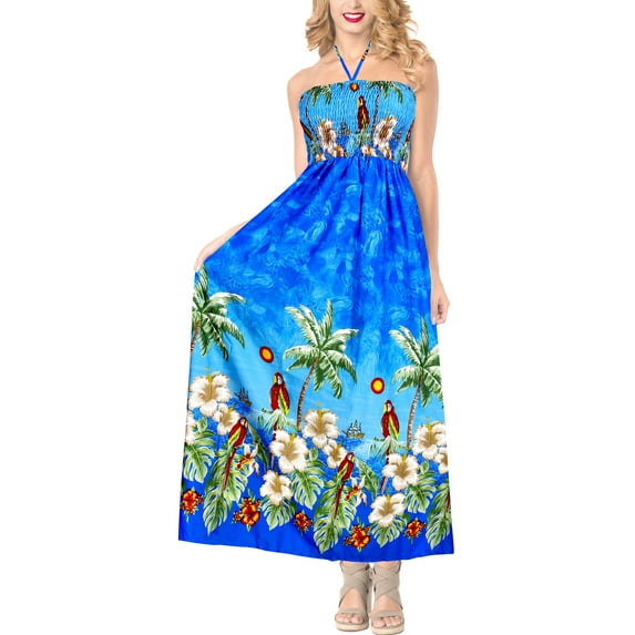 HAPPY BAY Women's Pencil Tube Top Maxi Evening Dress Strapless Dresses for Women One Size Blue Horizon_AB190