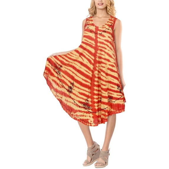 HAPPY BAY Women's Plus Size Fashion House Wear Dresses L-XL Orange-AC995