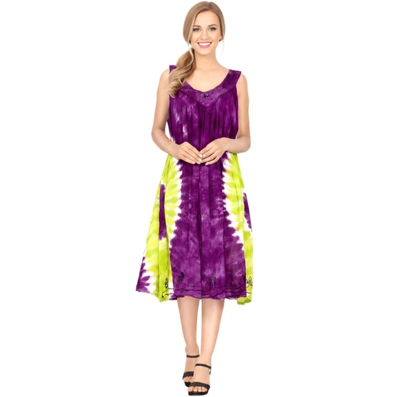 HAPPY BAY Women's Plus Size Swing House Wear Dresses 1X-2X Floral, Violet
