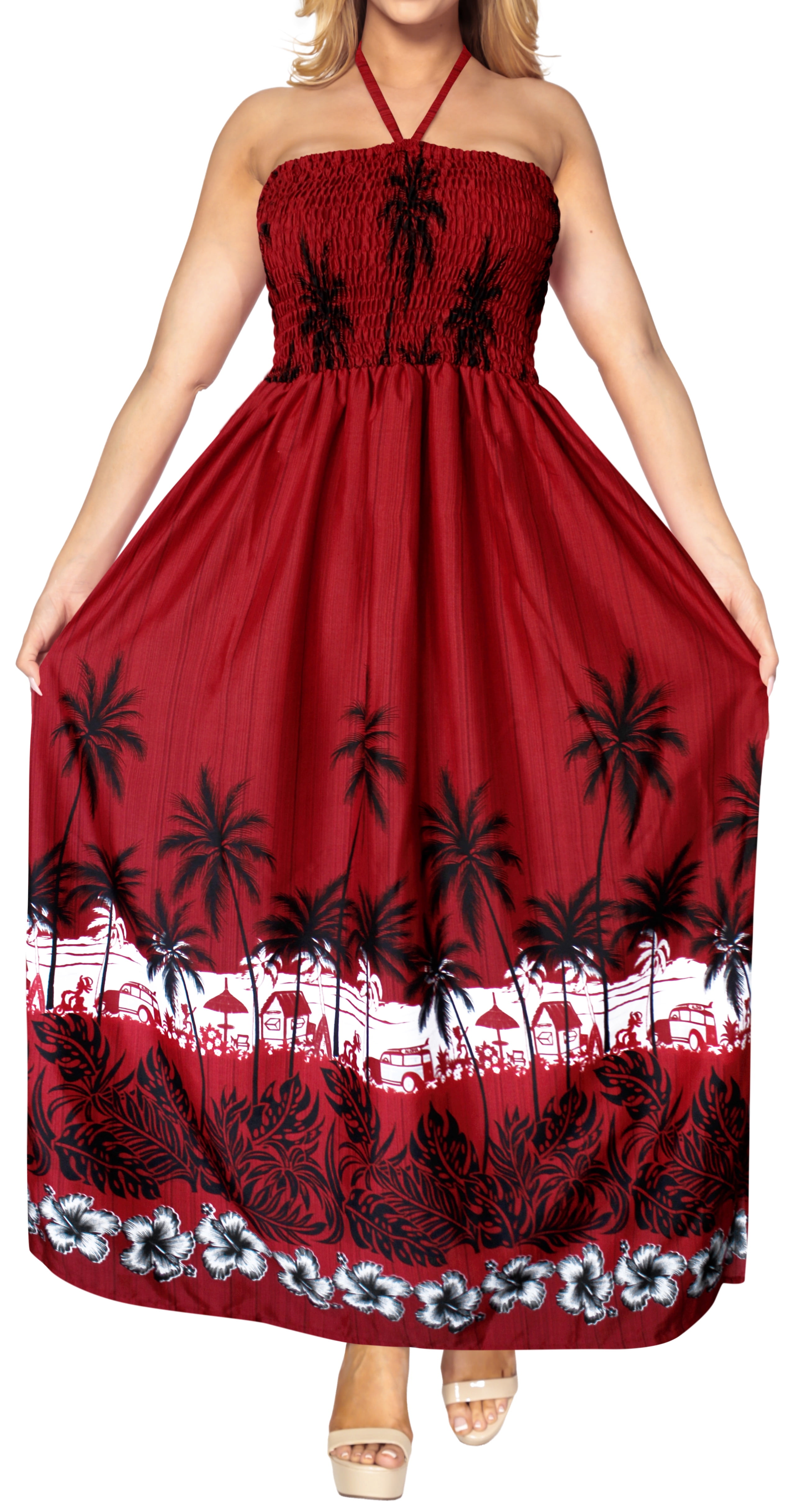 HAPPY BAY Women's Ruched Tube Top Maxi Evening Dress Strapless