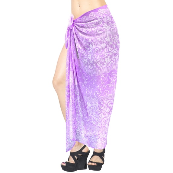 HAPPY BAY Women's Sarong Bikini Wraps Cover up Wrap Skirt Bathing suit Swimwear Swimsuit Beach Coverup for Women One Size Periwinkle, Allover