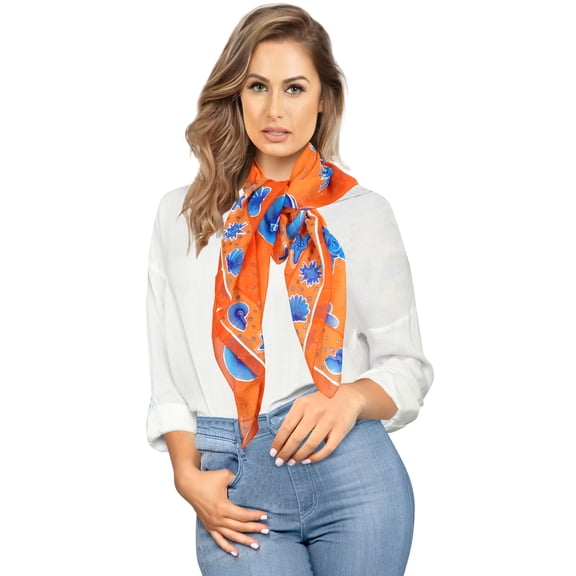 HAPPY BAY Women's Scarfs Triangle Shawls Scarves and Wraps One Size Orange_Y62