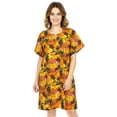 thumbnail image 1 of HAPPY BAY Women's Short Bathing Suit Swimwear Cover Ups Beach Wear 20-22 Orange, Palm Tree And Island, 1 of 3