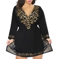 thumbnail image 1 of HAPPY BAY Women's Short Beach Bikini Swimsuit Cover ups M-L Coal, Solid, 1 of 3