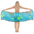 thumbnail image 1 of HAPPY BAY Women's Skirt Bathing Suit Cover-Up Beach Dress Summer Short Bikini Pareos Sarong Wraps Vacation Beachwear for Women One Size Flower, Blue, 1 of 4