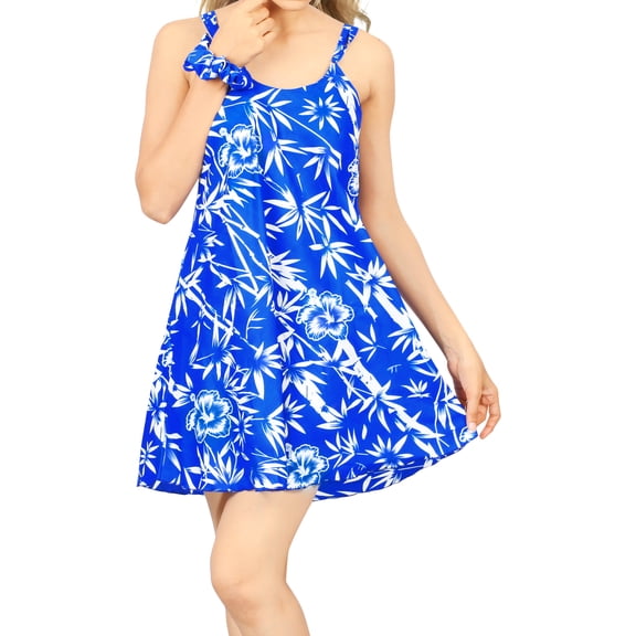 HAPPY BAY Women's Spaghetti Strap Nightshirts Slip Nighty 10-12 Sky-AC33