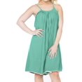 thumbnail image 1 of HAPPY BAY Women's Spaghetti Strap Sleepwear Slip Chemise 1X-2X Sage_AC68, 1 of 5