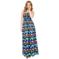 thumbnail image 1 of HAPPY BAY Women's Summer A-Line Maxi Beach Dress Boho Smocked Top Evening Long Strapless Tube Dresses for Women One Size Lake, Floral, 1 of 3