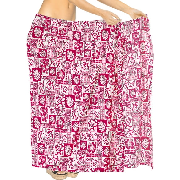 HAPPY BAY Women's Summer Bathing Suit Sarong Beach Pareo Wrap Swim Bottom for Women One Size Pink_AA51