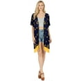 thumbnail image 1 of HAPPY BAY Women's Summer Beach Front Open Maternity Beachwear Duster Kimono Cardigan XL-XXL Blue, Floral, 1 of 5