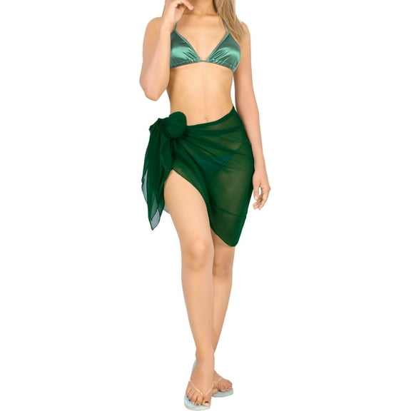 HAPPY BAY Women's Summer Beachwear Sarong Coverups for Women Beach Wraps Skirt Swimwear Bikini Swim Cover ups One Size Shamrock Forest