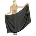 thumbnail image 1 of HAPPY BAY Women's Summer Beachwear Sarong for Women Coverups Wraps Beach Chiffon Long Wraps Tie Bikini Swim Cover up Sheer Sarong One Size Black_C609, 1 of 3