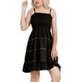 thumbnail image 1 of HAPPY BAY Women's Summer Boho Beach Backless Mini Flowy Tube Dress One Size Black, Plain, 1 of 5
