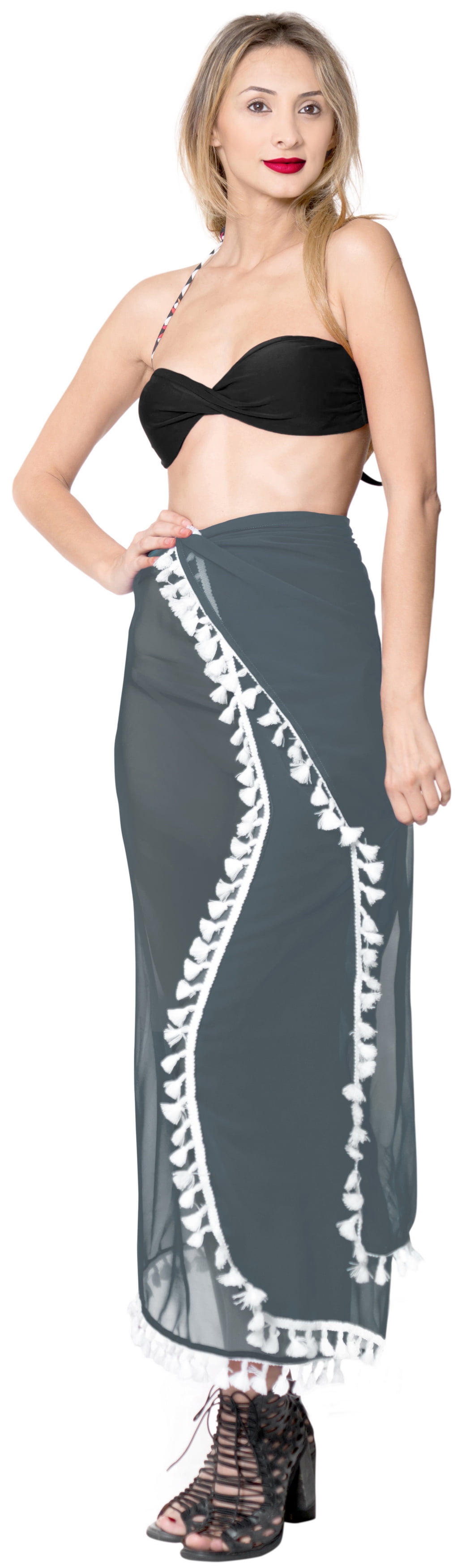 HAPPY BAY Women's Summer Long Beachwear Sarong Coverups Chiffon Long ...