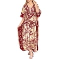 thumbnail image 1 of HAPPY BAY Women's Summer Loose Caftan Long Night Evening Gown Loungewear Dashiki House Dresses for Women 2X-3X Brown, Lizard, 1 of 5